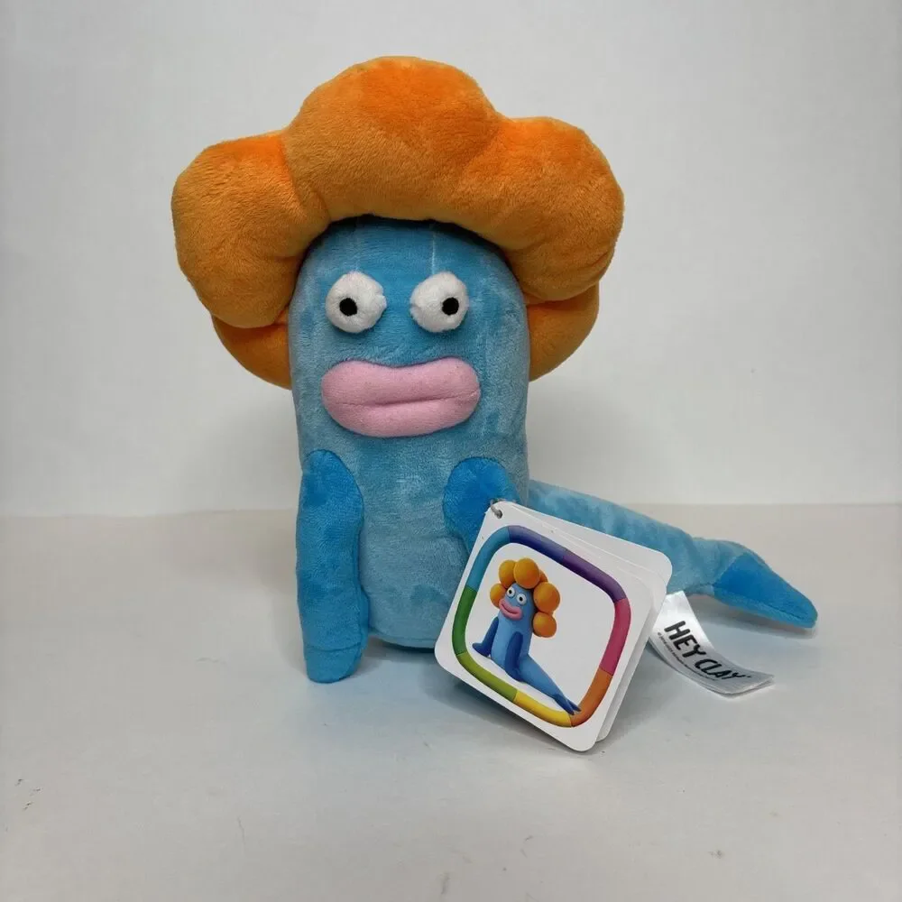 NWT HEY CLAY 2023 with Tags Plush Stuffed Animals Blue Orange Seal Sea Lion